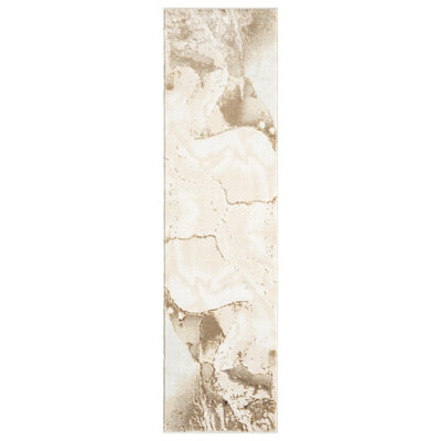 Nason Collection Abstract Beige/Cream Area Rug,