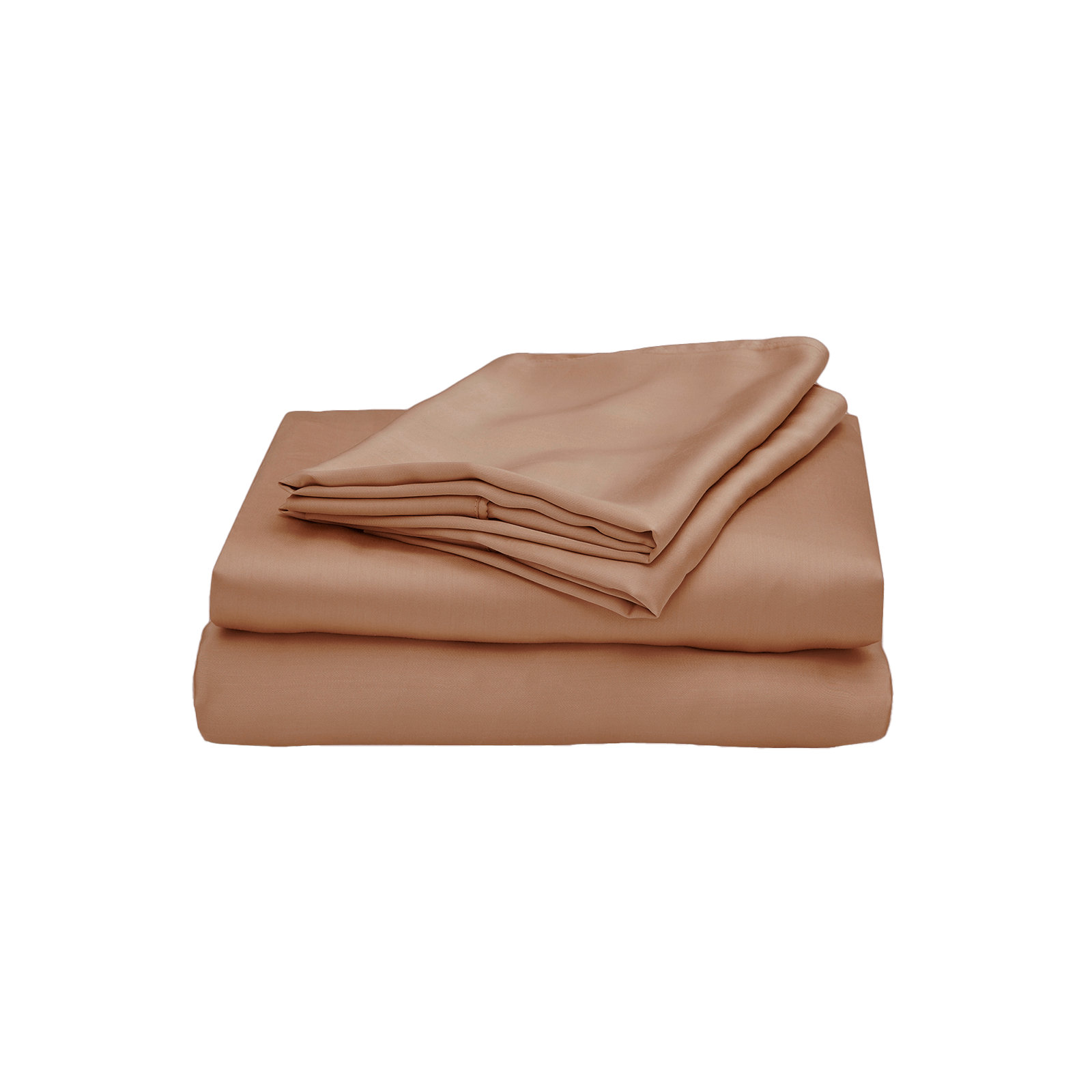Signature Sateen Sheet Set, Cal King Sheet Set with 3 Additional Pieces, Almond