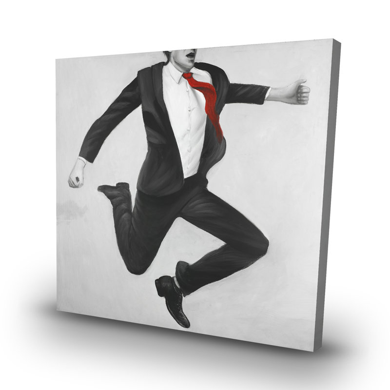Happy classic man - 32"x32" art on canvas