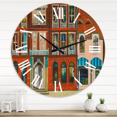 Horloge murale de la façade rouge d'une boutique à Paris I - campagne française