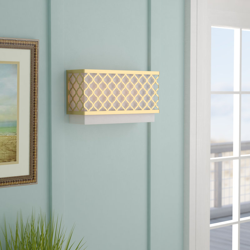 Plafonnier encastré à intensité variable à 2 lumières Mance, Or doux, H 7 po x l 13 po x P 3,88 po