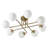 8-Light Modern Sputnik Globe Semi Flush Mount-359083768
