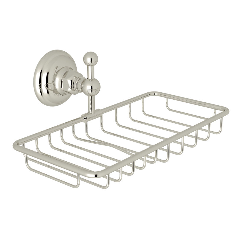 Country Bath Rohl Soap Basket, Polished Nickel