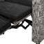 Fauteuil inclinable pour cour avec tissage durable, housse pour coussins d'eau, fonction de poussée, largeur de 27,04 po, profondeur de 31,7 po, hauteur de 40,88 po, coussin de patio confortable noir et gris
