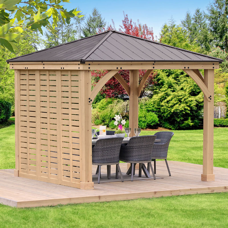 Hardtop Gazebo, 292cm H x 365.76cm W x 144cm D