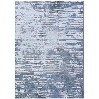 Driggers Abstract Power Grey/White Rug