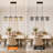 4 - Light Kitchen Island Linear Crystal Pendant With Bulbs Included