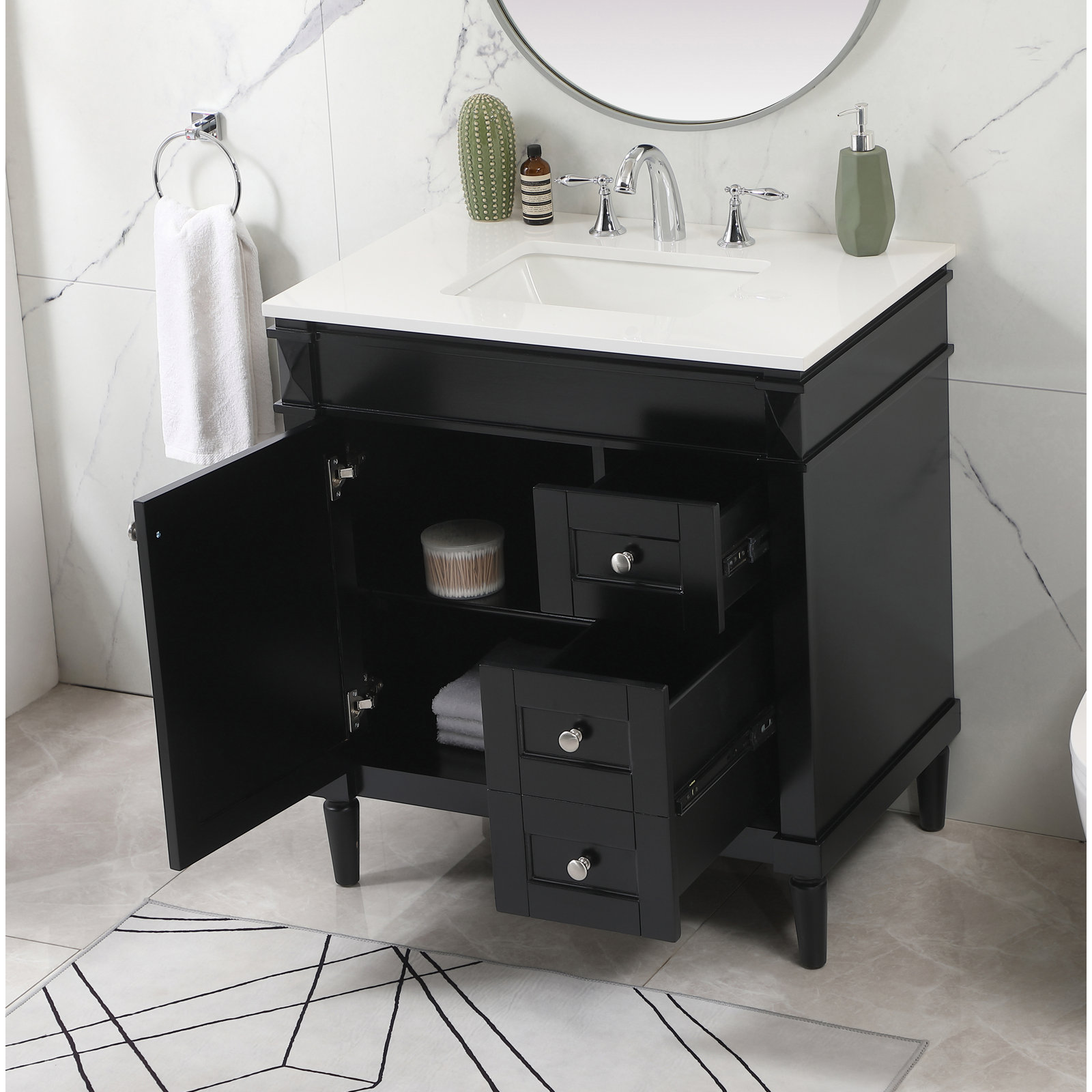 Readington 32'' Single Bathroom Vanity, Black