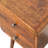 Soli Wood Mini Chestnut Curved Nightstand, 2-Drawers, Brown