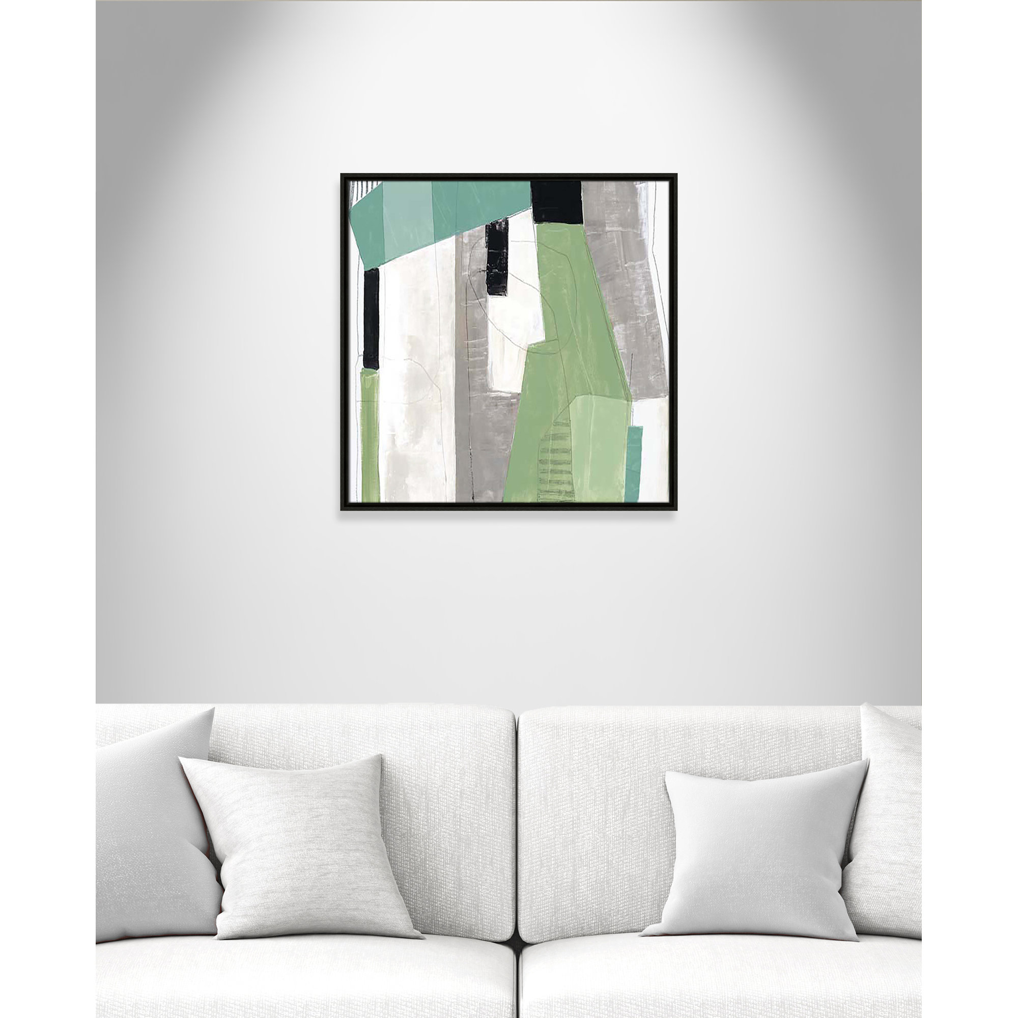 Evergreen Essence I by Tom Reeves, 25.5" H x 25.5" W x 2" D, Espresso Floater Framed