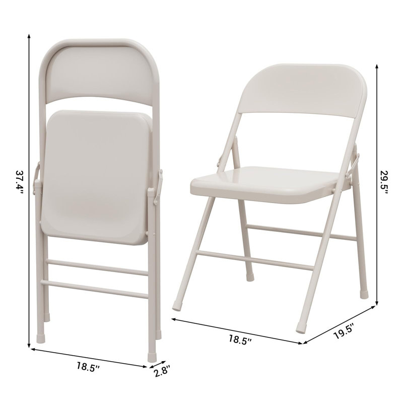 Chaise pliante portative pouvant supporter jusqu'à 350 livres, Beige