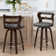 Swivel Upholstered Counter & Barstool With Wood Frame