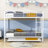 Twin Over Twin Metal Standard Bunk Bed With Twin Size Trundle-676351514