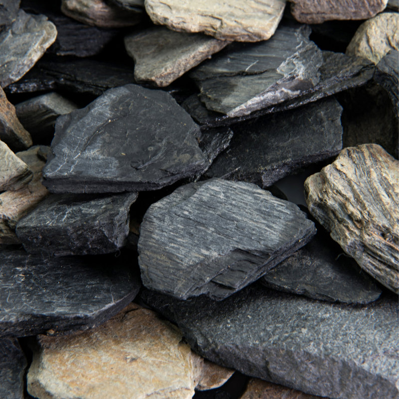 Pierre naturelle ardoise naturelle noire et brun clair, 20 livres