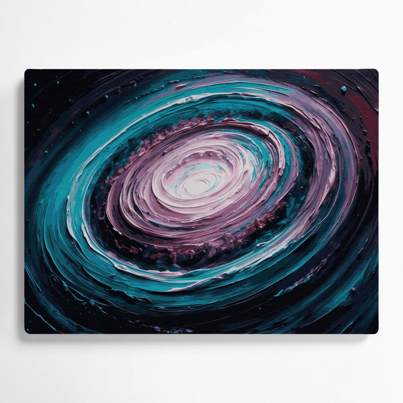 Space Ring Nebula Gray Metal Wall Art, 11" H x 14" W x 0.05" D