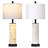 29” Elegant Shell-Inspired Table Lamp with USB Charging Ports, LED Bulbs and Nightlight-1429284129