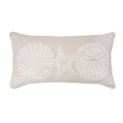 24" x 12" Gold Coast Multi Shells Throw Pillow