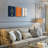 Geometric Chain Color Block 3-Piece Canvas Print for Minimalist Elegant Living Room Home Decor-592099683