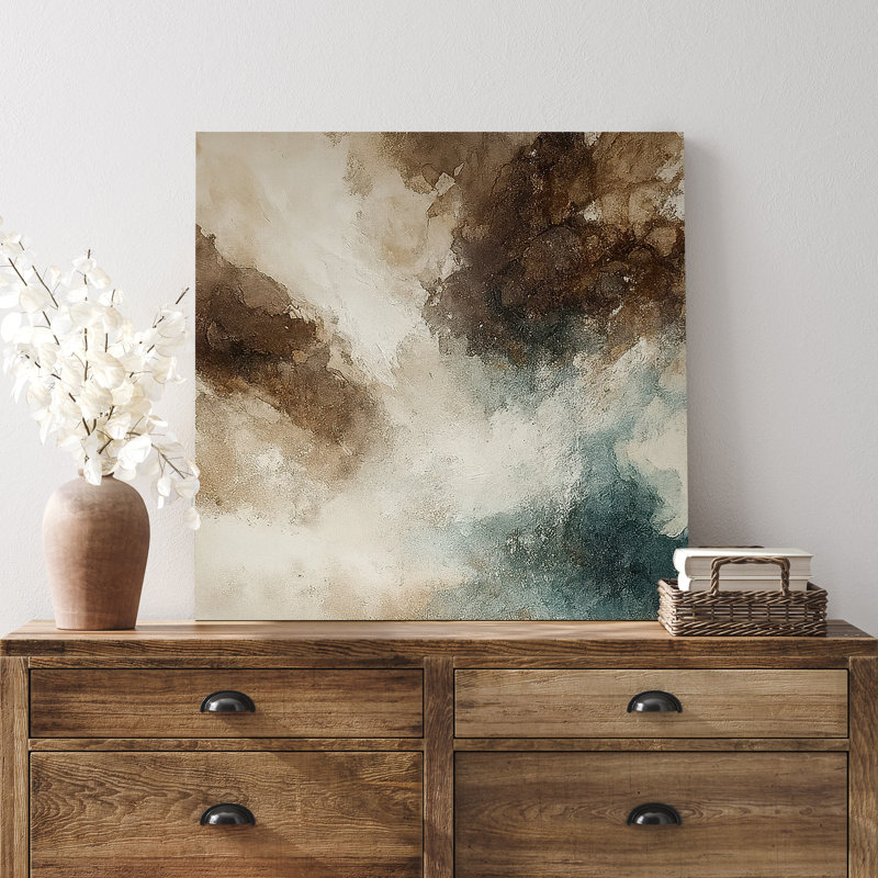 Impression sur toile abstraite murale pour décoration de salon, Toile tendue, Ne s’applique pas, H 12,8 po x l 12,8 po
