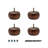 Solid Hardwood Round Bun Foot 4 Pack with 4 Free Insert Nuts and Drill Bit-96904818-123190198