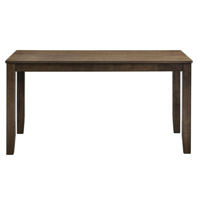 Rectangular Walnut Finish Solid Wood Dining Table, Seats 4, 59"w X 35"d 30"h, Kitchen & Room Experience Furniture