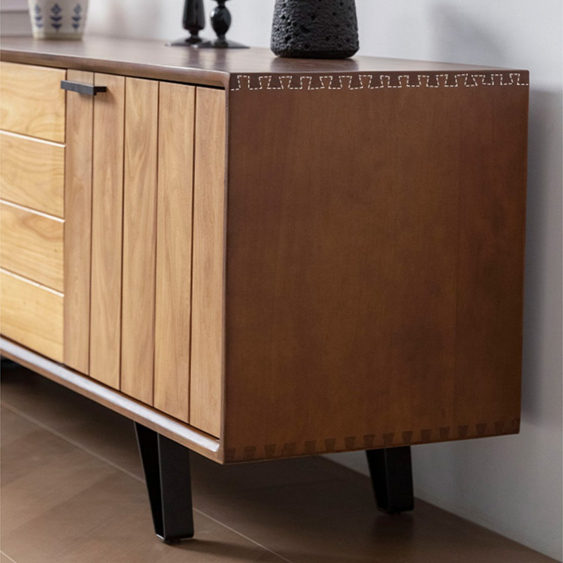 Meuble télé Modern Burlywood, H 23,62 po x L 70,87 po x l 15,75 po