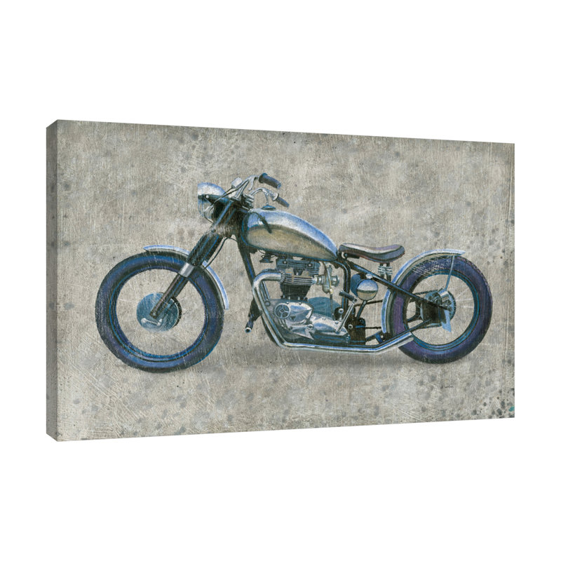 «Lets Roll II Grunge» par James Wiens - peinture sur toile tendue, H 40 po x l 60 po x P 1,5 po