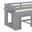 Lit mezzanine simple avec armoire et tablette-496998089