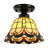 Tiffany Stained Glass Ceiling Light Retro Vintage Ceiling Light Fixture E26 Bulb Base