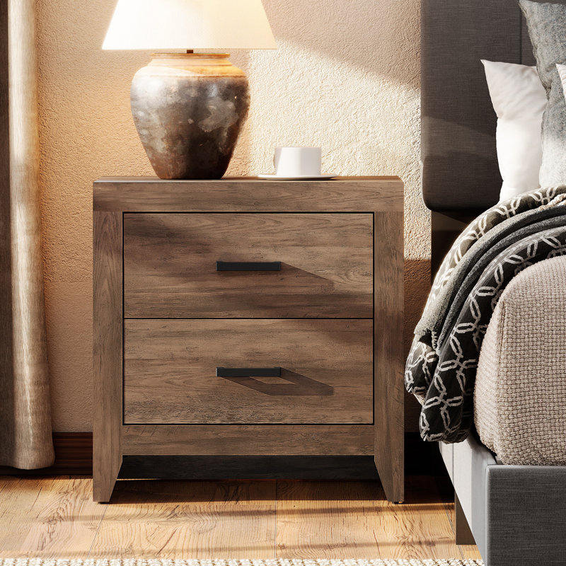 Table de chevet 22 po brun rustique