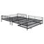 Lit superposé en fer noir avec lit gigogne simple - Mobilier moderne polyvalent et pratique pour chambre à coucher
