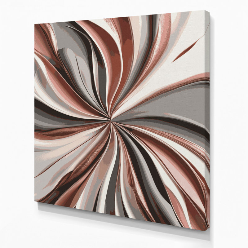 Abstrait art fluide sur toile brune 60, H 8 po x l 8 po