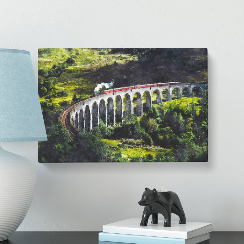 Steam Train in Scotland Abstract - Wrapped Canvas, 35cm H x 50cm W x 3cm D