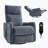 Heat Massage Manual Recliner Chair With Rocker And Swivel In Fabric For Living Room-606437412