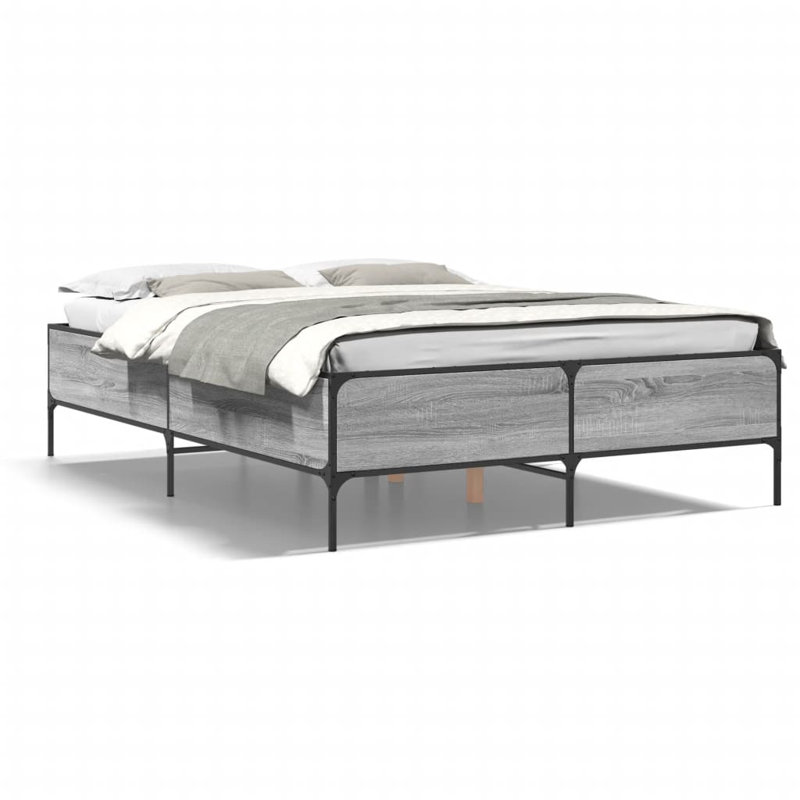Acherman Bed, King (150 x 200 cm), Grey Sonoma