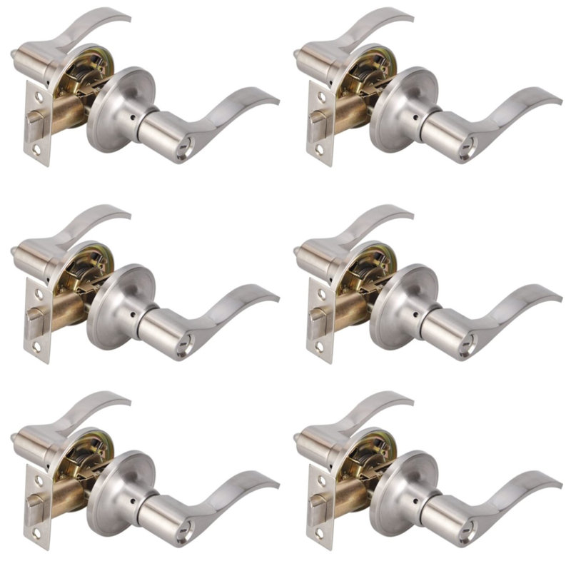 Gray Privacy (Bed & Bath) Door Lever