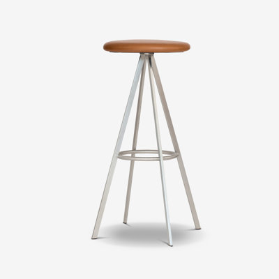 Quad-Space Upholstered Stool with Metal Frame