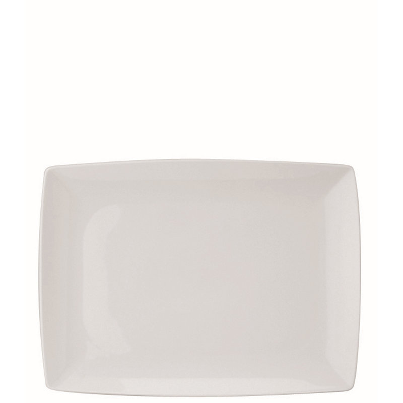 Vista Alegre Carré White Porcelain Platter, 1.22" H x 7.87" W x 12.44" L