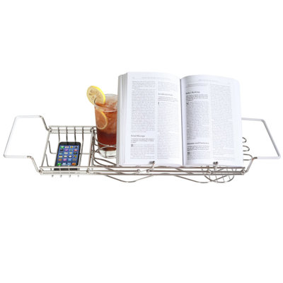 Castelli Stainless Steel Bathtub Caddy and Organizer