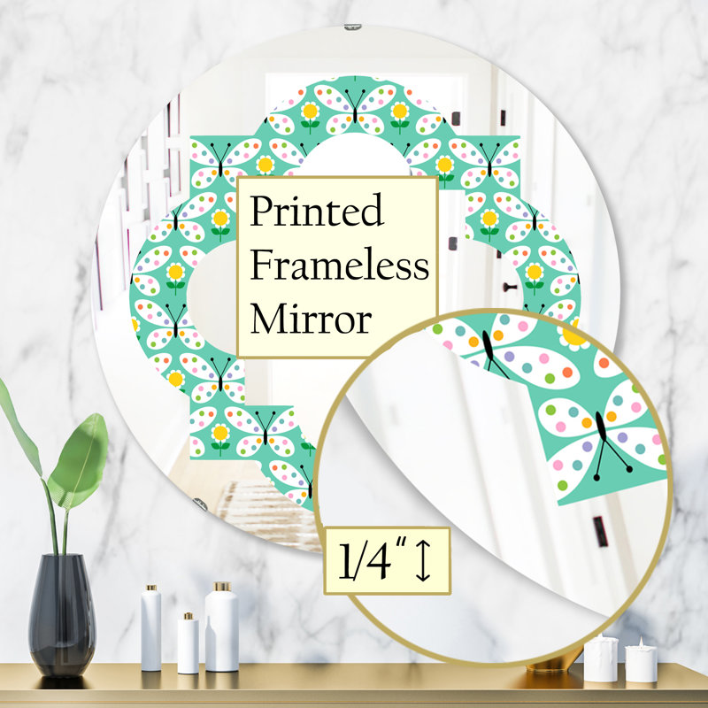 Miroir mural Quatrefoil, H 31,5 po x l po