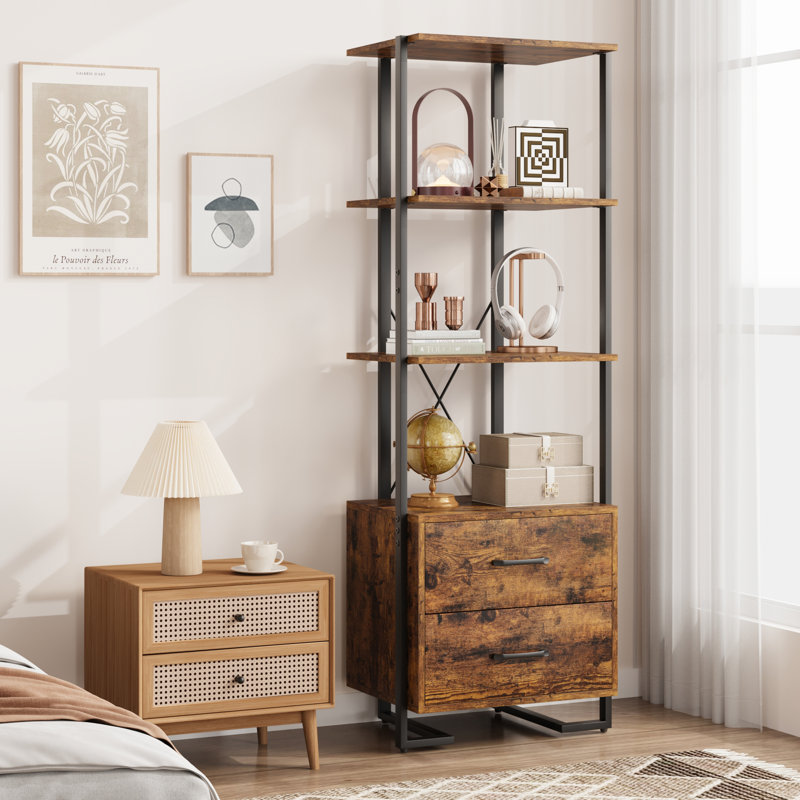 Étagère à livres H 70,8 "x l 24,8" Lavern, Brun