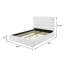 Lit plateforme tapissier de 53 po blanc-296304616