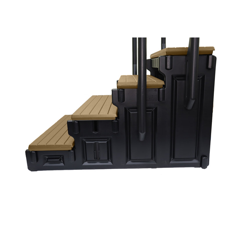 Portobello 4-Step Plastic Spa Steps with Handrails