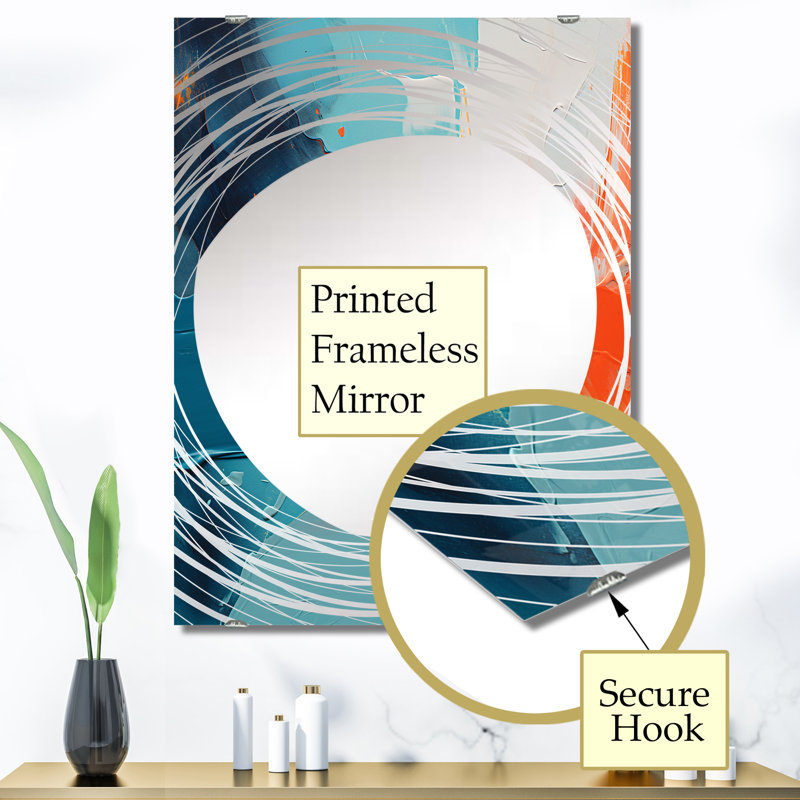 Crisinda - miroir mural peinture abstraite, 40 po x 30 po