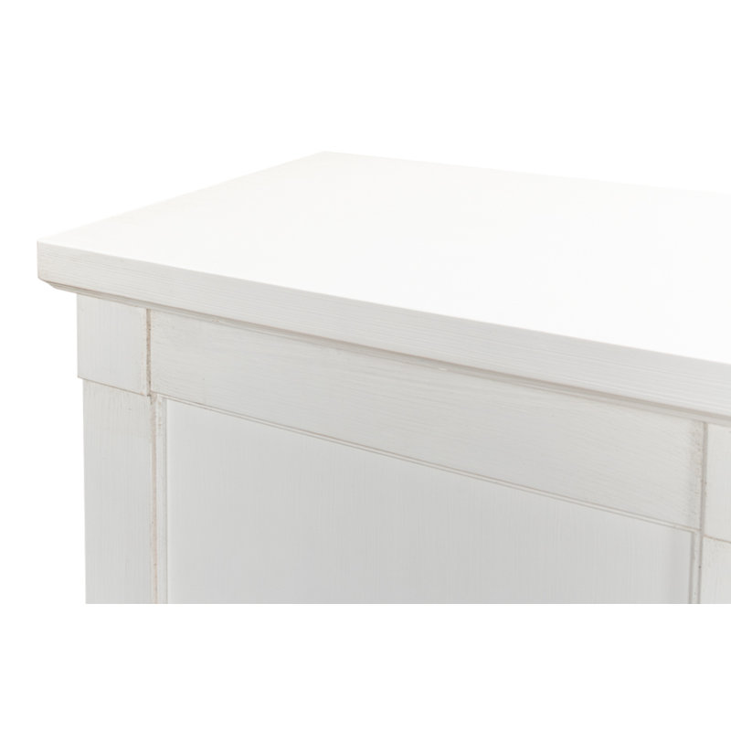 Boxholm 112'' W Solid Wood Sideboard, Cortina White