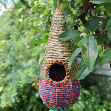 Grass Hand Woven Bird Hut Shelter Bird Nest Bird Cages Hanging
