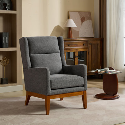 Fauteuil d'appoint à dossier haut