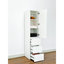 Système d'organisation modulaire en bois avec miroir