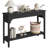 47.2"W Modern Fluted Console Table with Open Storage Shelf,Narrow Console Table Hallway Foyer Table