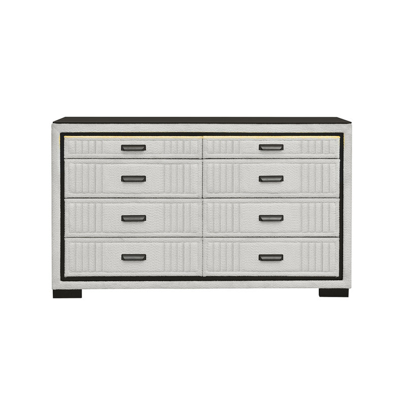 Commode blanche et noire Isaiah